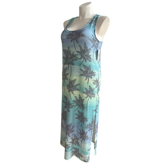 PJ Salvage NWT $78 Loungewear Dress, Blue Palm Trees Women's Size 1X - Picture 7 of 10